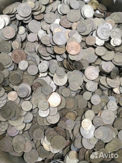 Монеты СССР 1, 2, 3 И 5 Копеек латунь на вес