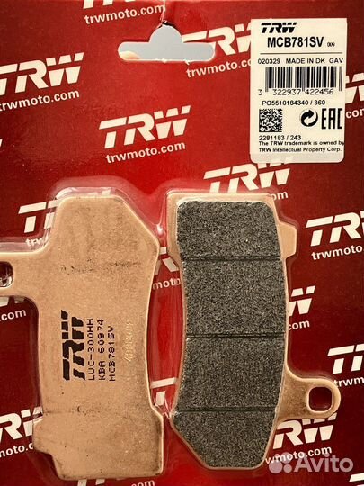 Тормозные колодки TRW MCB781SV