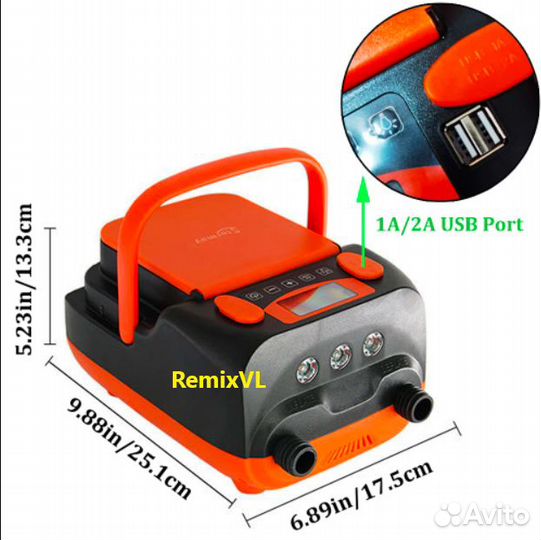 Видео насос 2-х скоростной лодочный и для sup
