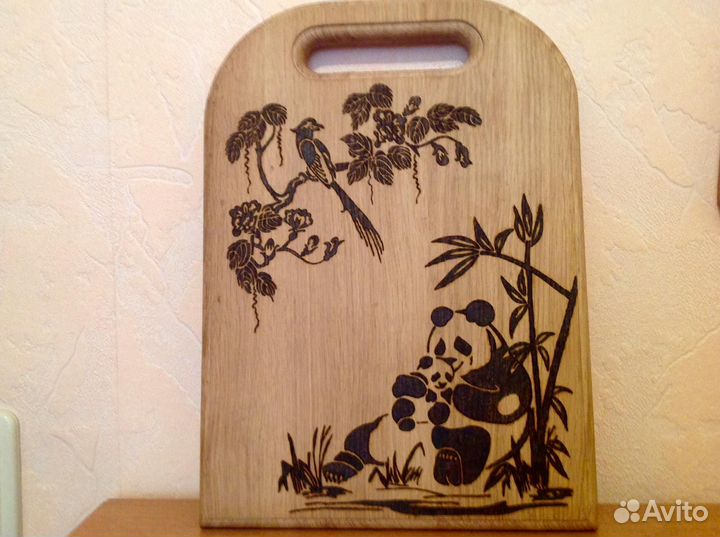 Разделочная доска из массива дуба ручной работы