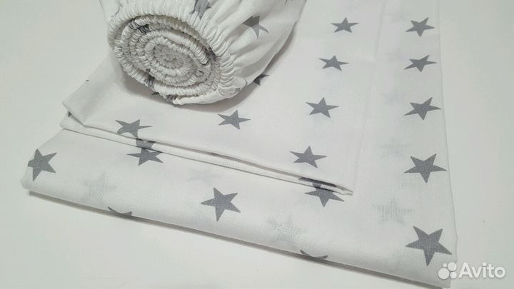 Простыни на резинке, детская постель (новые)