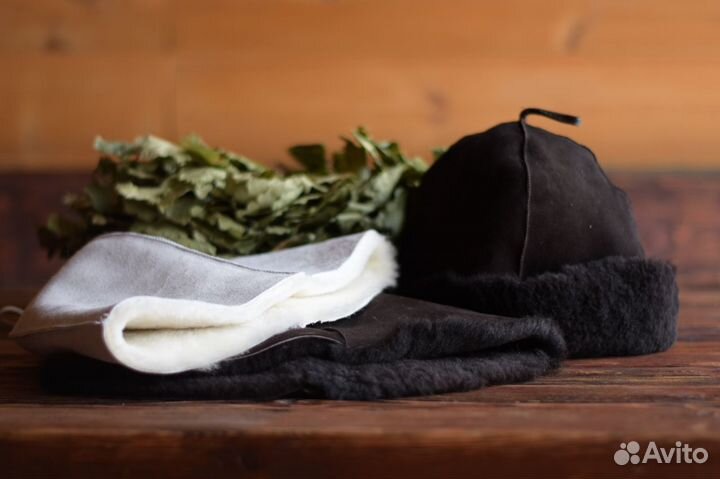 Банная шапка из натуральной овчины, меховая шапка