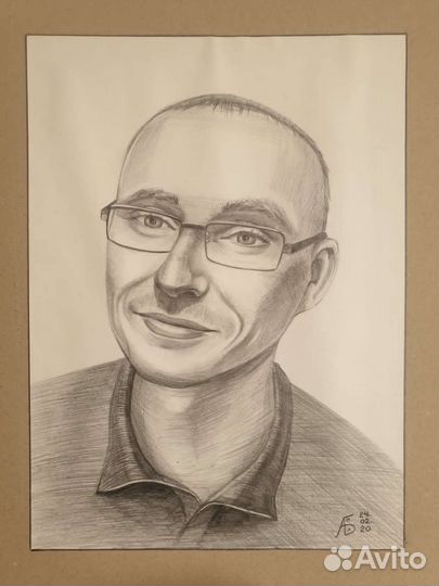 Портрет по фото карандашом
