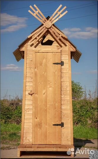 Дачный туалет деревянный BLU785