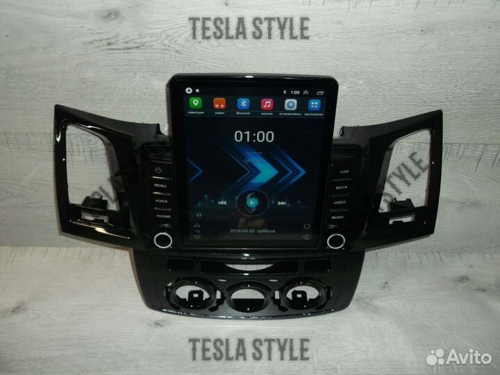 Магнитола Toyota Fortuner Tesla Android