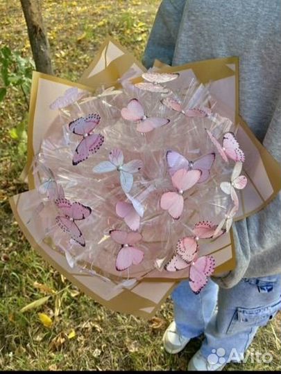 Букет из бабочек с подсветкой ручной работы