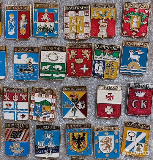 Значки Гербы Столицы Стран Мира Клеймо - Точка