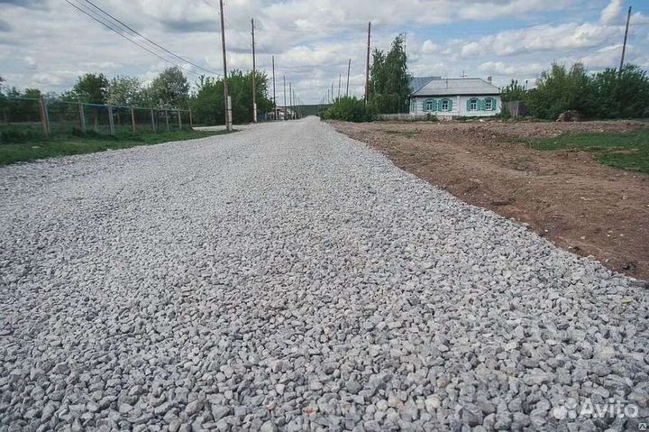 Рассыпчатый чернозём, опгс, песок, щебень