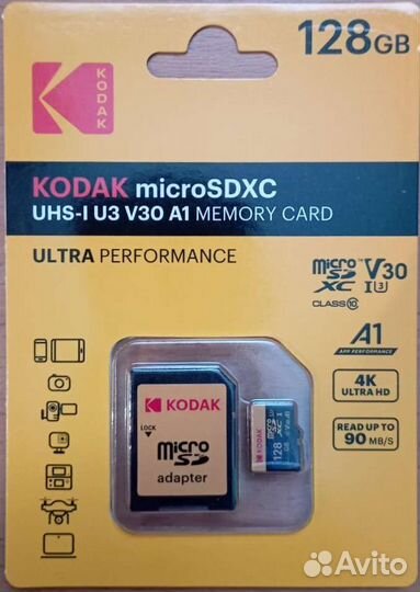 Карта памяти microsd 4K Class10 UHS-I 64Gb 128 Gb