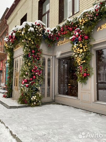 Оформление декором, магазины рестораны