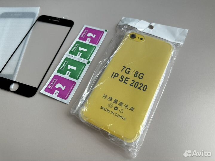 Защитное стекло iPhone 8 чехол