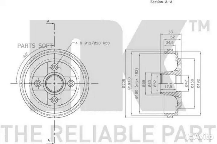 Барабан тормозной Suzuki Wagon Opel Agila 00- 2536