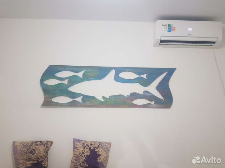 Рыба. 165х50см. Пано. Интерьер. Картина