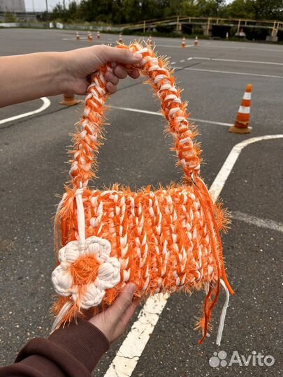 Вязаная сумка травка из pinterest