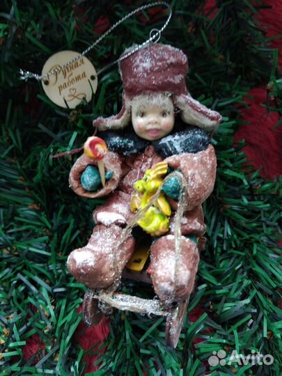 Ватные елочные игрушки в стиле СССР, ретро