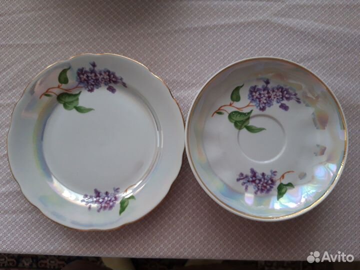 Чайный сервиз Сирень Дулево (неполный)