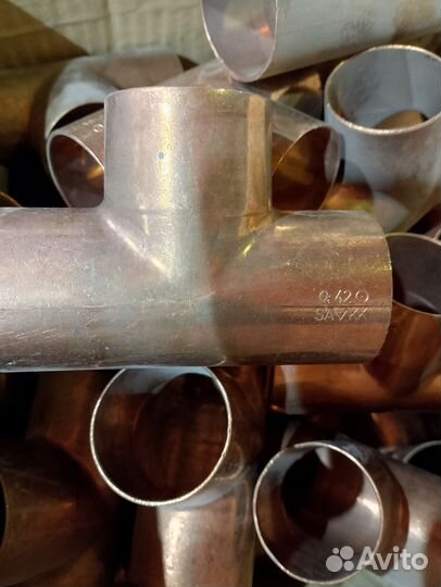 Тройник медный вп*вп*вп 15,18,22,35,42,54мм