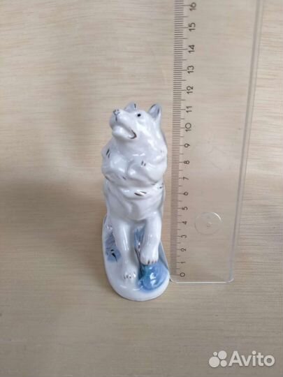 Статуэтка Собака/Лайка Старая Гжель