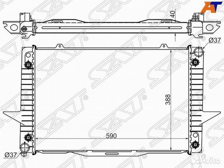 Радиатор охлаждения двигателя VL0001 volvo 850 S70
