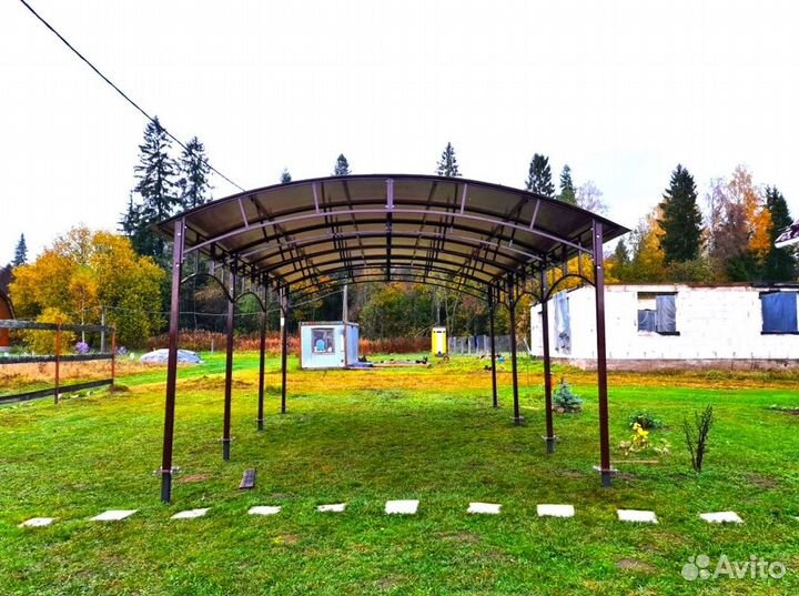 Навес для автомобиля из поликарбоната