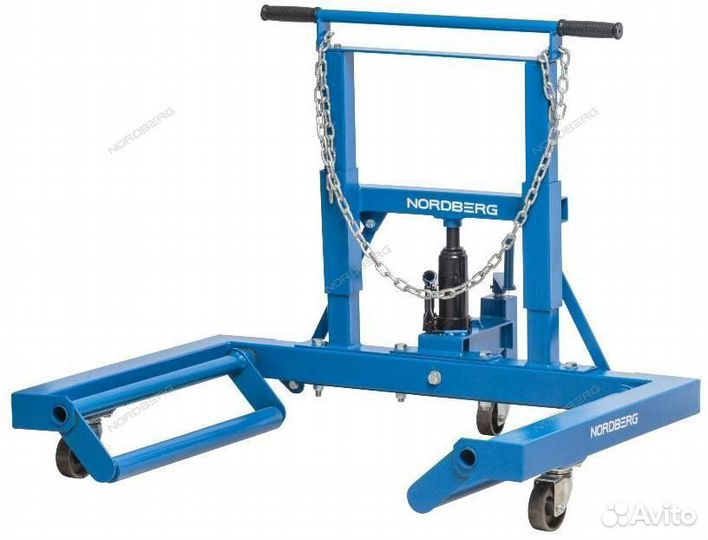 Тележка гидравлическая для колес 680 кг N31007