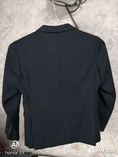 Школьный пиджак для мальчика 128 черный