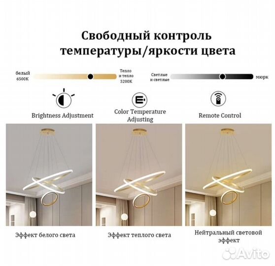 Настольная лампа и led люстра, новые