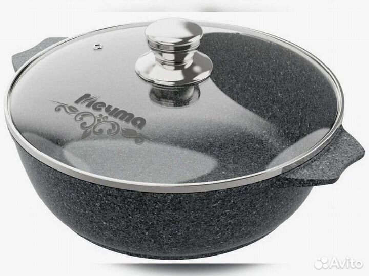 Сковорода-Жаровня 4л 28см Premium grey