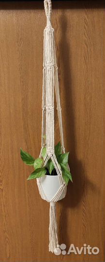 Кашпо-подвесы для цветов макраме
