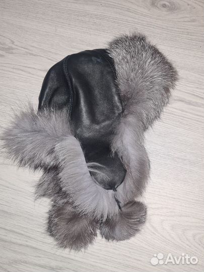 Шапка ушанка натуральный мех женская