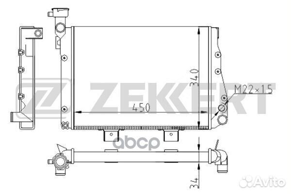 Радиатор охл. дв. LADA 2104 85- 2105 81- 2107