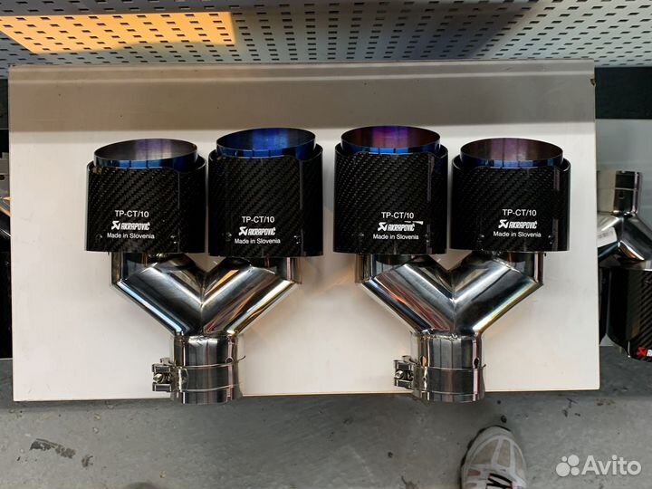 Насадки на глушитель карбон 100 мм