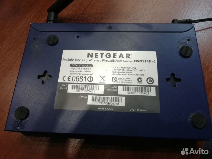 Wi-Fi роутер netgear FWG114P