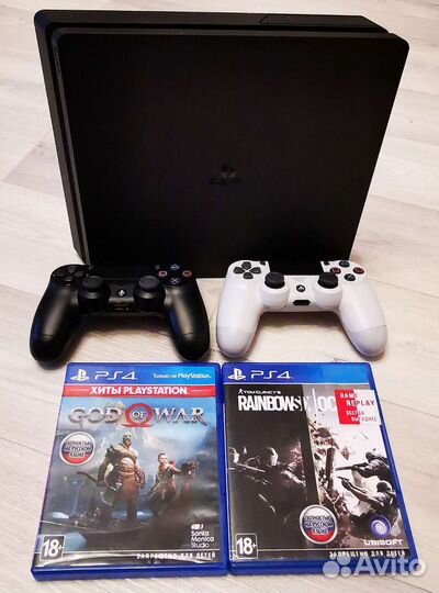 Sony PS4 Slim 1tb / 2 геймпада / игры
