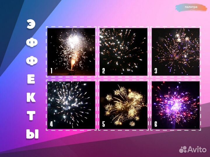 Салют фейерверк фонтан (2 в 1) на день рождения