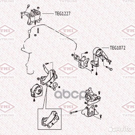 Опора двигателя toyota Avensis Verso/Noah/Ipsum