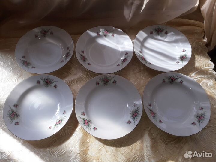 Комлект суповых тарелок Японии периода СССР