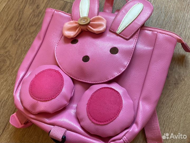 Рюкзак розовый детский кролик