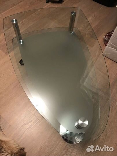 Стол стеклянный журнальный раздвижной