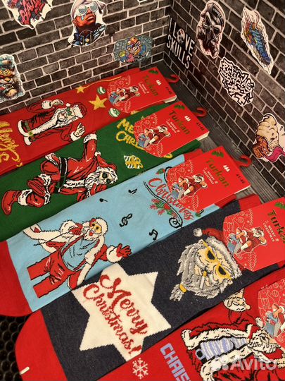 Носки с принтом новогодние