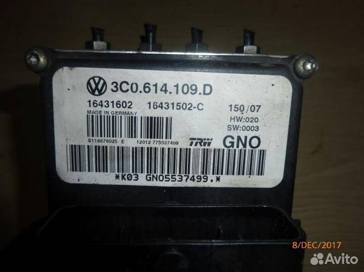 Блок ABS Volkswagen Passat B6 2009 3C0614109D