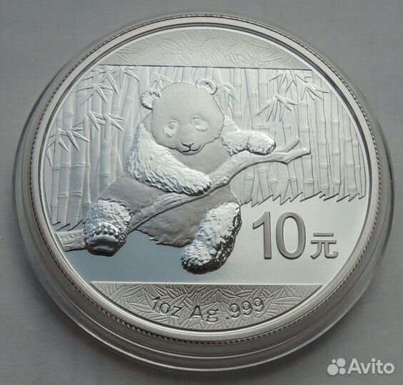 10 юаней 2011,2014, 2015 Китай Панда Унция серебра