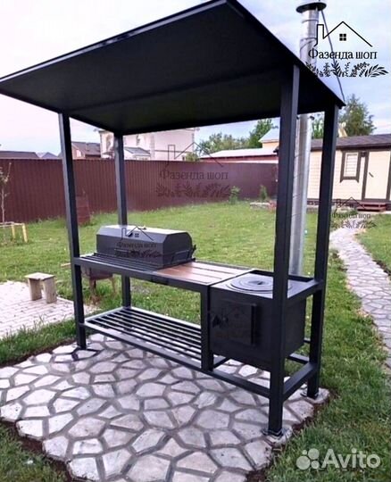 Мангал loft с крышей