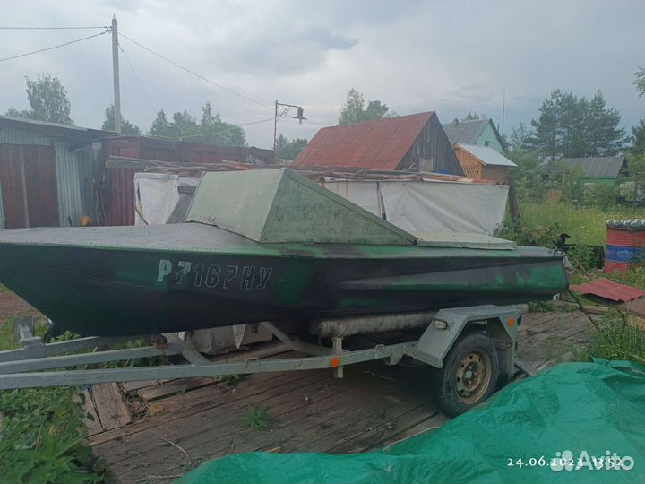 Катер Обь газис 0 с мотором Tohatsu MFS20C