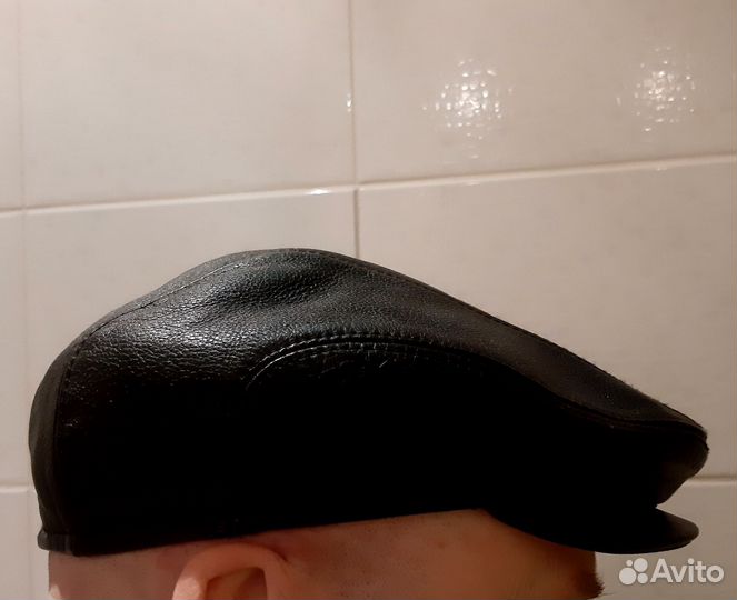 Кепка мужская кожаная