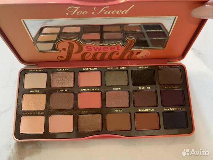 Палетка теней Too faced Sweet peach