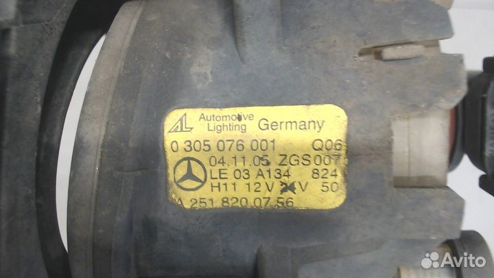 Фара противотуманная Mercedes A W169, 2005