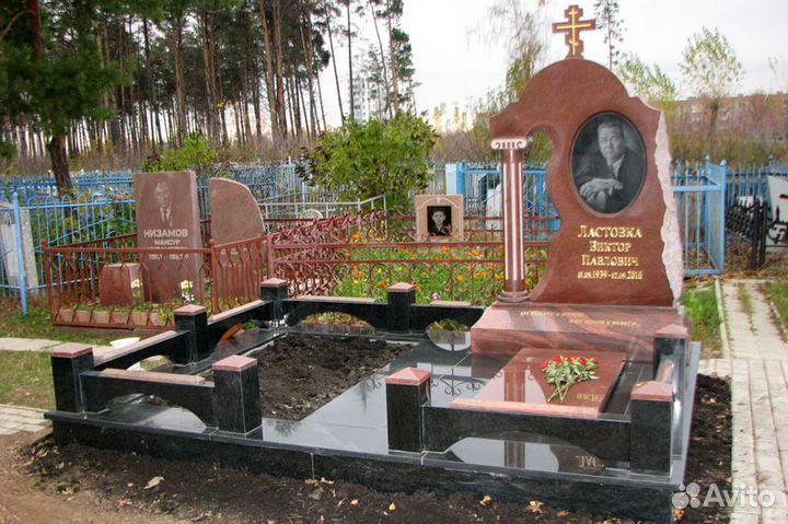 Памятники, ограды, установка