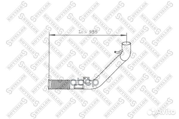 82-03712-SX труба глушителя приемная 2изг с го