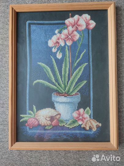 Картина вышитая крестом ручная работа